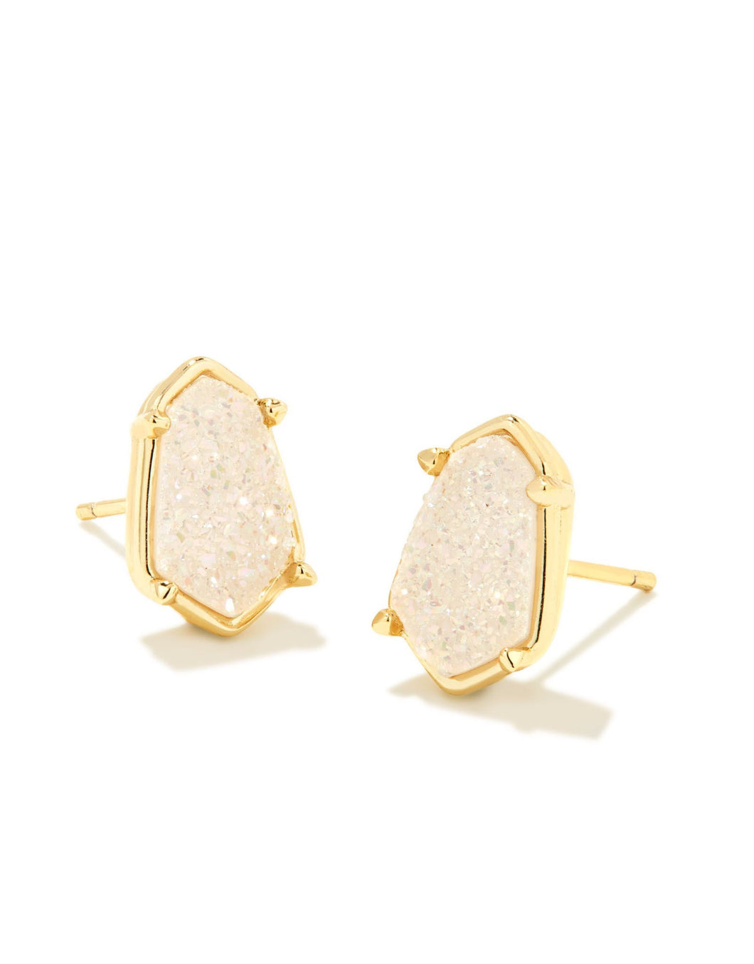 Kendra Scott: Alexandria Stud Earrings Gold Iridescent Drusy