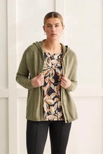 Load image into Gallery viewer, Tribal: Long Sleeve Front Zip Sweater Cardigan in H. Forest
