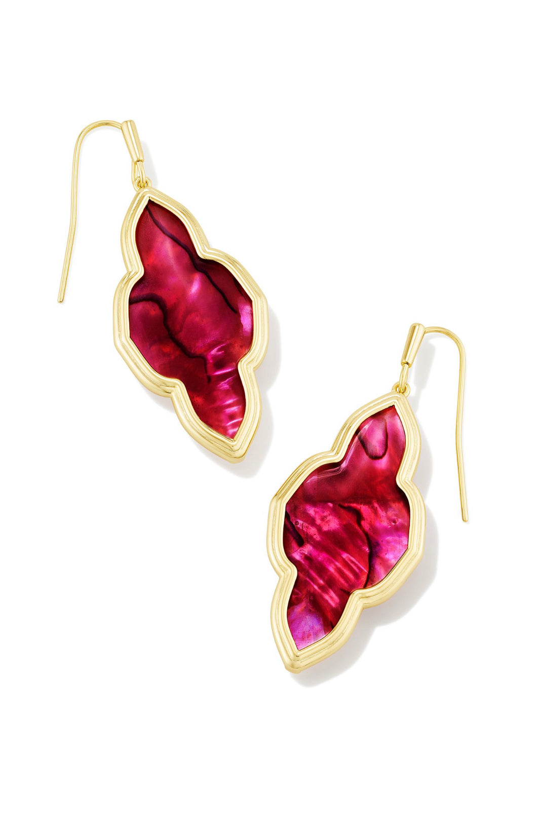 Kendra Scott: Framed Abbie Earrings in Gold Burgundy Illusion