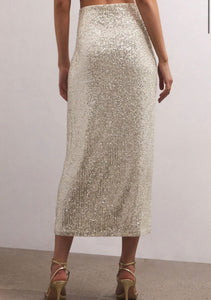 Z Supply: Saturn Sequin Skirt in Stardust