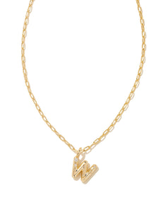 Kendra Scott: Crystal Letter Pendant Necklace in Gold