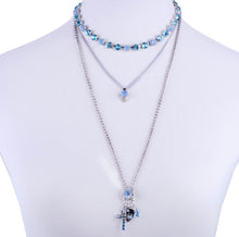Load image into Gallery viewer, Mariana: Cross Charms Pendant in &quot;Aqua Vista&quot; N-2021/3-3106-RO
