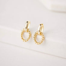 Load image into Gallery viewer, Lovers Tempo: Blanche Click Gold Hoop Earrings
