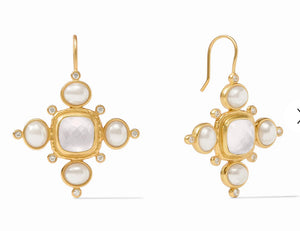 Tudor Earring: Iridescent Clear Crystal C