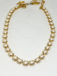 Mariana: Medium Classic Gold Necklace in “Cream Pearl”