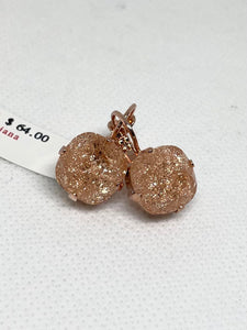 Mariana: Cushion Cut Leverback Earrings in “Light Peach Ice”