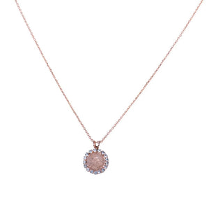 Mariana: Cushion Cut Cluster Pendant in "Desert Rose"