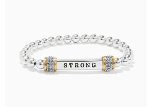 Brighton: Meridian Strong Two Toned Stretch Bracelet-JF0186