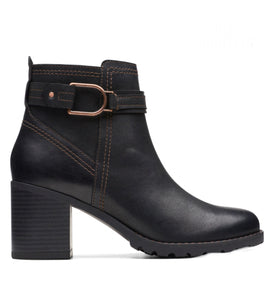 Clarks: Leda Strap in Black Leather