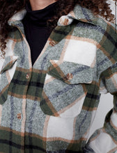Load image into Gallery viewer, Charlie B: Plaid Flannel Shirt Jacket in Spruce
