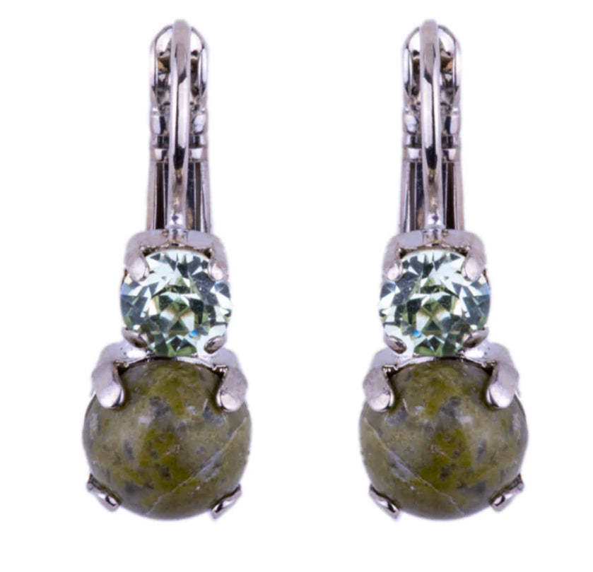 Mariana: Medium Double Stone Earrings in 