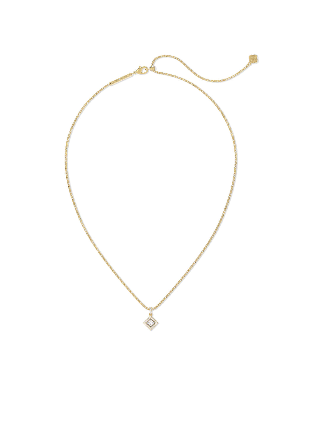 Kendra Scott: Gracie Necklace in Gold White Crystal
