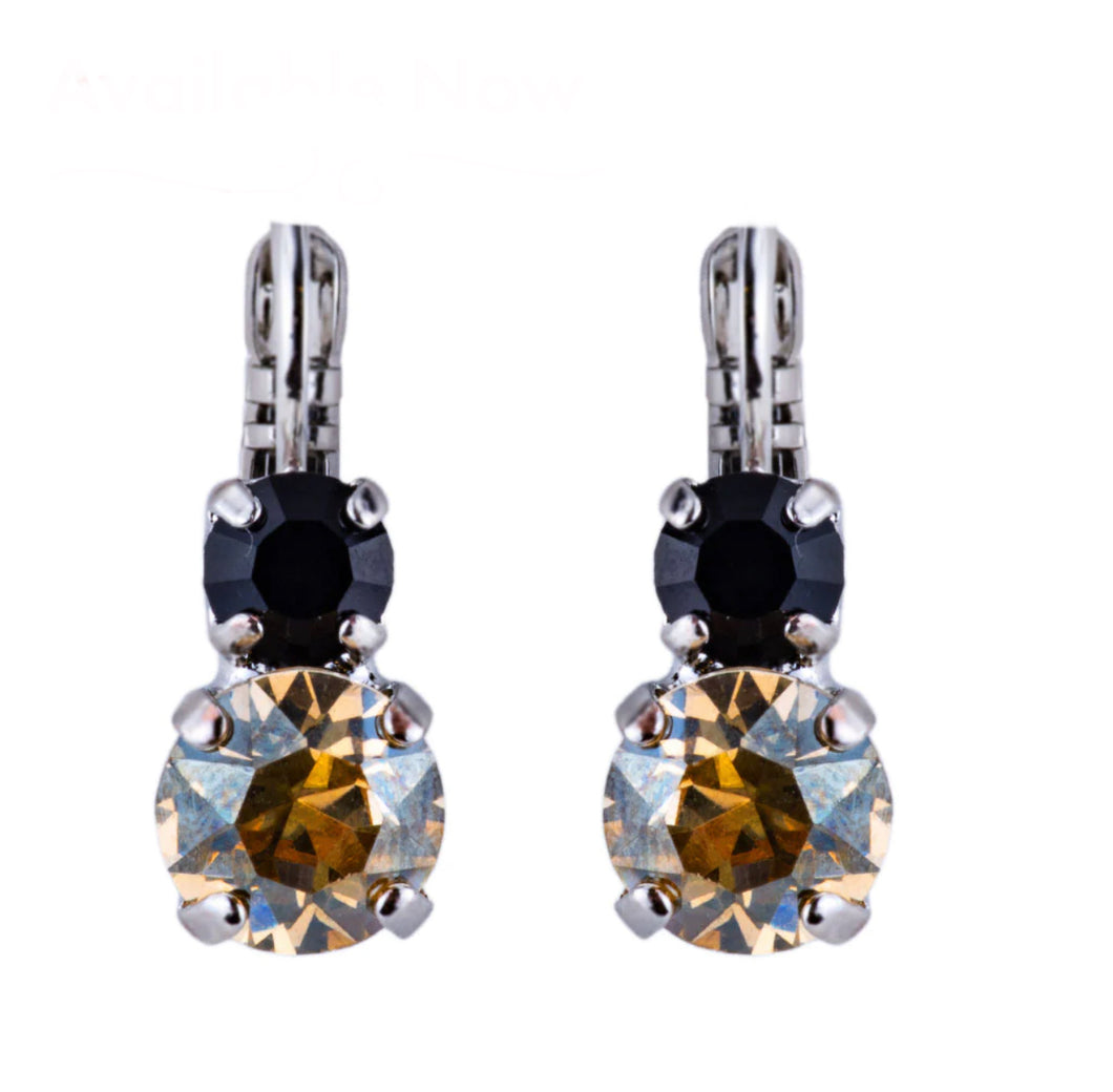 Mariana: Medium Double Stone Earrings in 