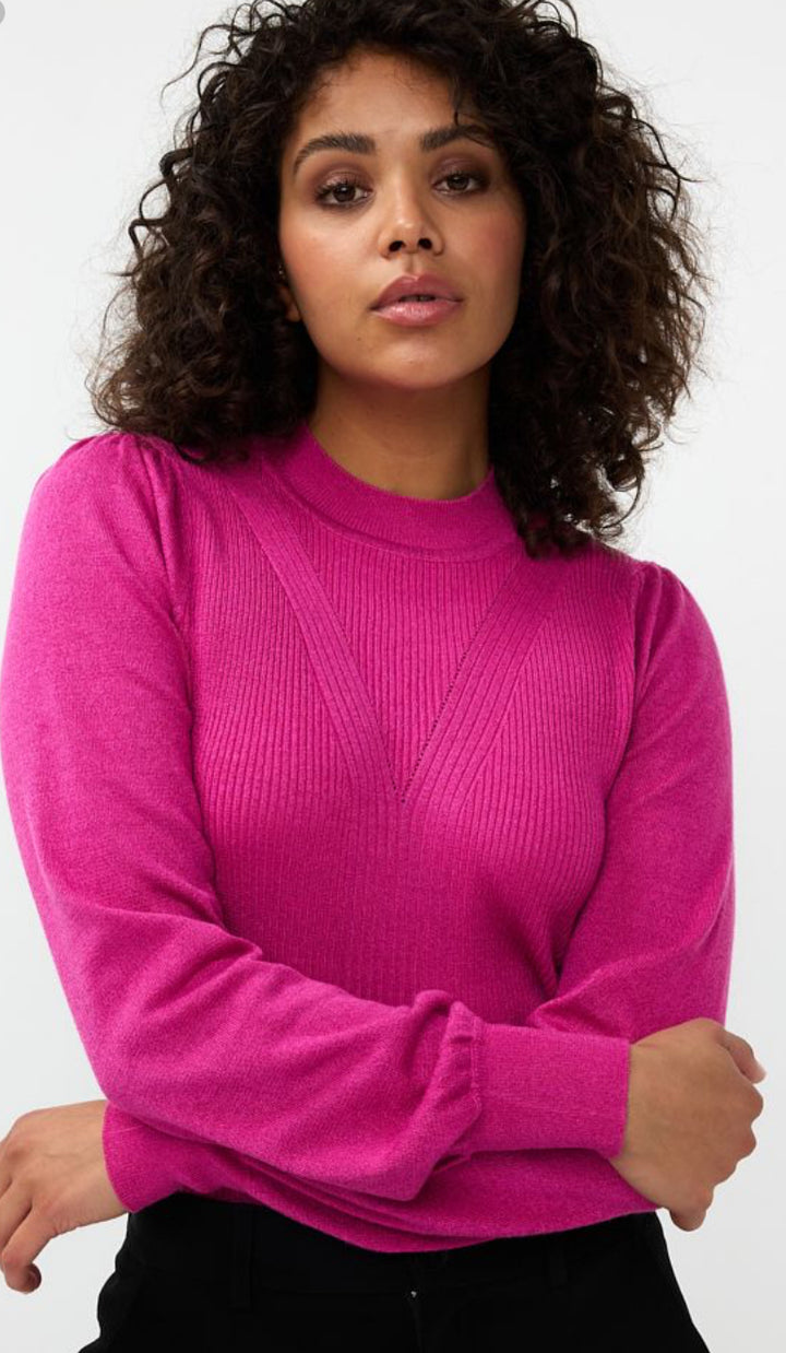 Esqualo: Neon Mix Rib Detail Lurex Sweater 31501