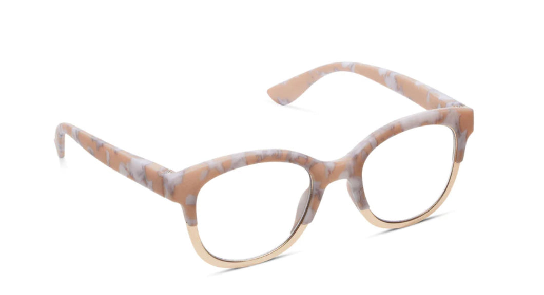 Peepers: Georgia Readers in Tan Marble Gold