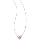 Load image into Gallery viewer, Kendra Scott: Framed Ari Heart Necklace in Silver Lilac Resin
