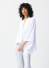 Load image into Gallery viewer, Joseph Ribkoff: Woven Dolman sleeve Wrap Top
