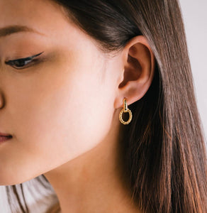 Lovers Tempo: Blanche Click Gold Hoop Earrings