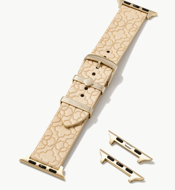 Kendra Scott: Filigree Beige Leather Watch