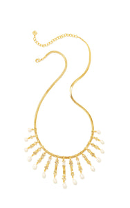 Kendra Scott: Gracie Statement Necklace in Gold White Mix