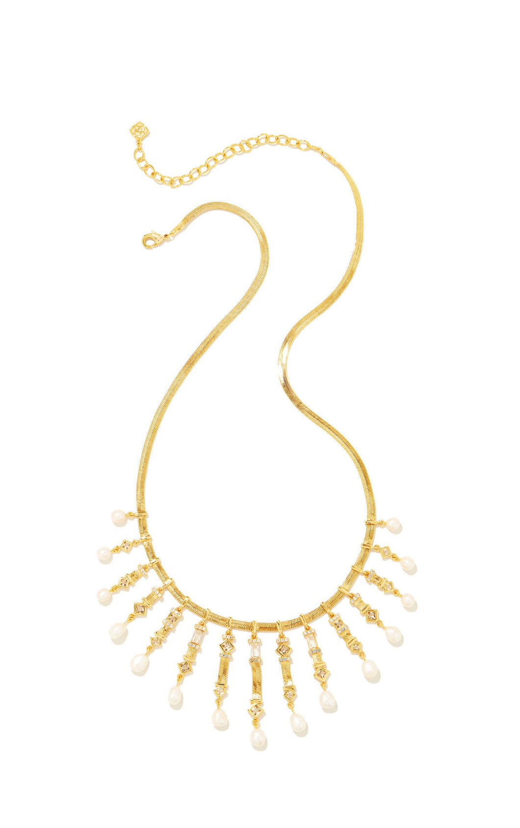 Kendra Scott: Gracie Statement Necklace in Gold White Mix
