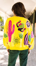 Load image into Gallery viewer, Queen of Sparkles: Yellow Cactus Sweatshirt
