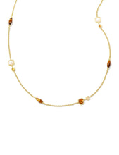 Load image into Gallery viewer, Kendra Scott: Monica Long Strand Necklace in Gold Brown Mix
