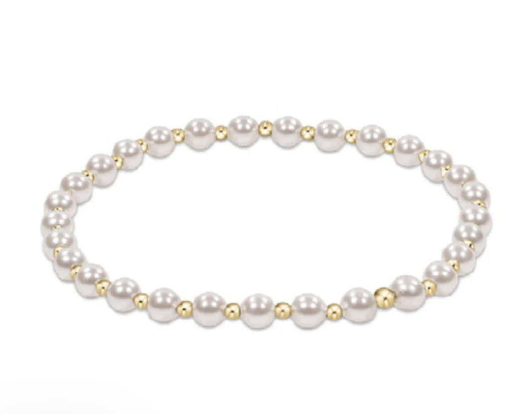 Enewton: Classic Grateful Pattern Bead Bracelet - Pearl