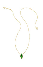 Load image into Gallery viewer, Kendra Scott: Kinsley Pendant Necklace in Gold Kelly Green Illusion

