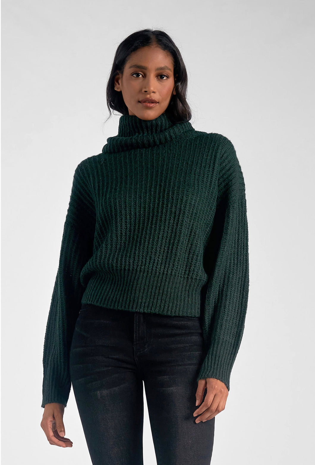 Elan: 9 Sweater Turtleneck in Teal