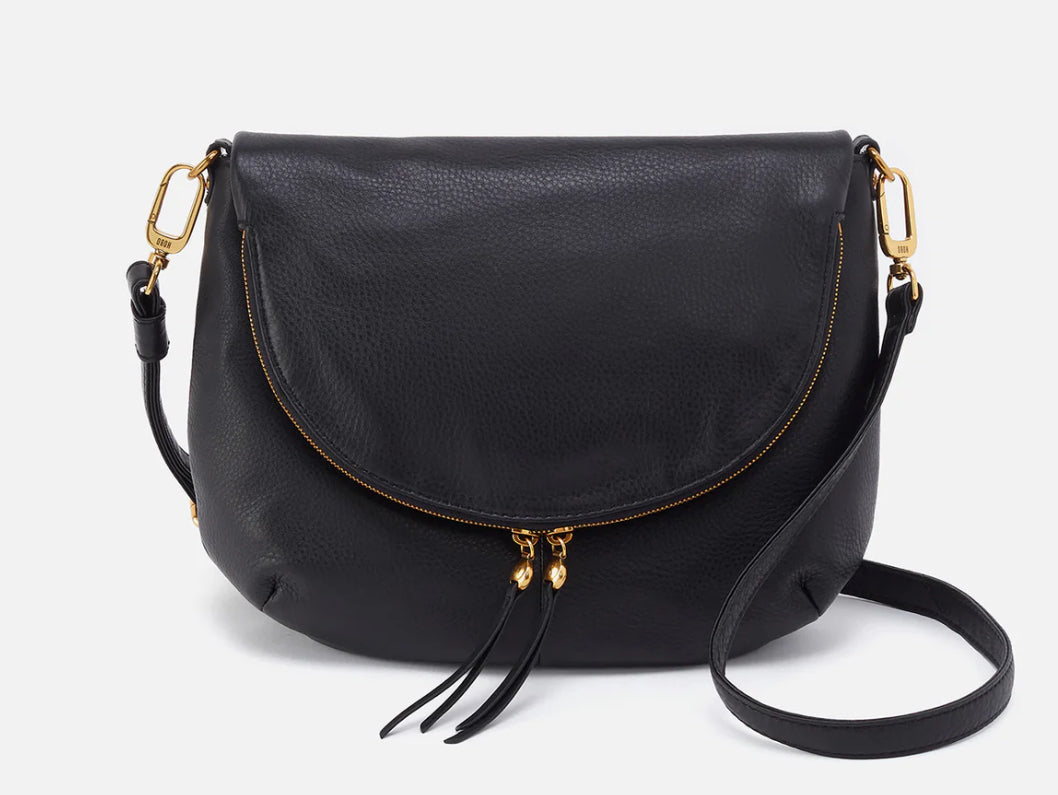 Hobo: Fern Foldover Messenger in Black