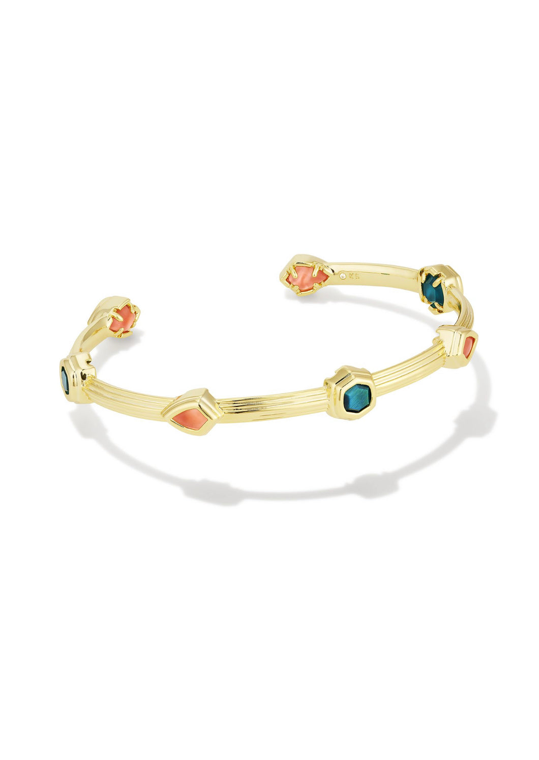 Kendra Scott: Monica Cuff Bracelet In Gold Teal Mix