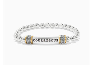 Brighton: Meridian Courageous Two Toned Stretch Bracelet- JF0190