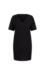 Spanx: Faux Suede Column Dress in Classic Black