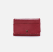 Load image into Gallery viewer, Hobo: Jill Mini Trifold Wallet in Cranberry
