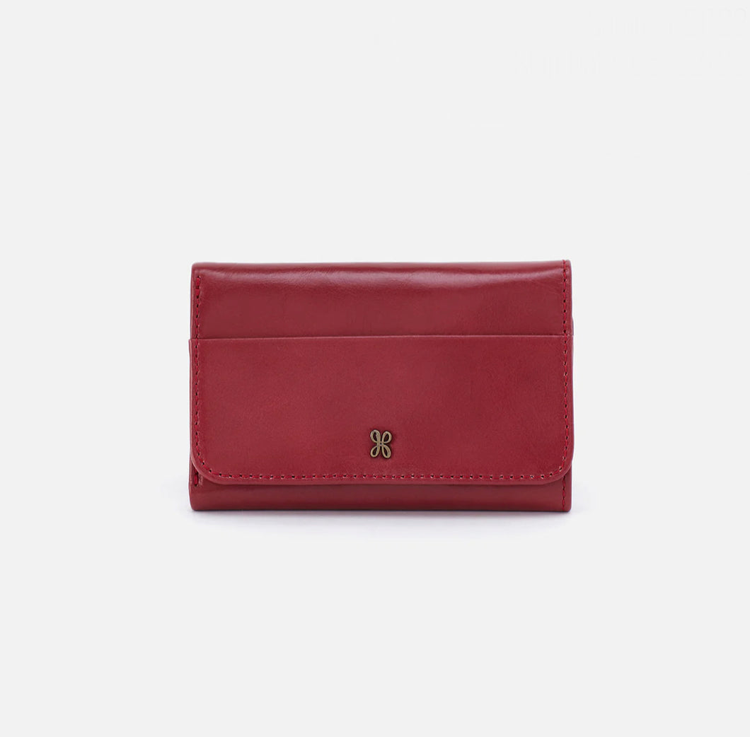 Hobo: Jill Mini Trifold Wallet in Cranberry