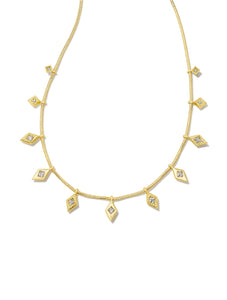Kendra Scott: Kinsley Strand Necklace in White Crystal