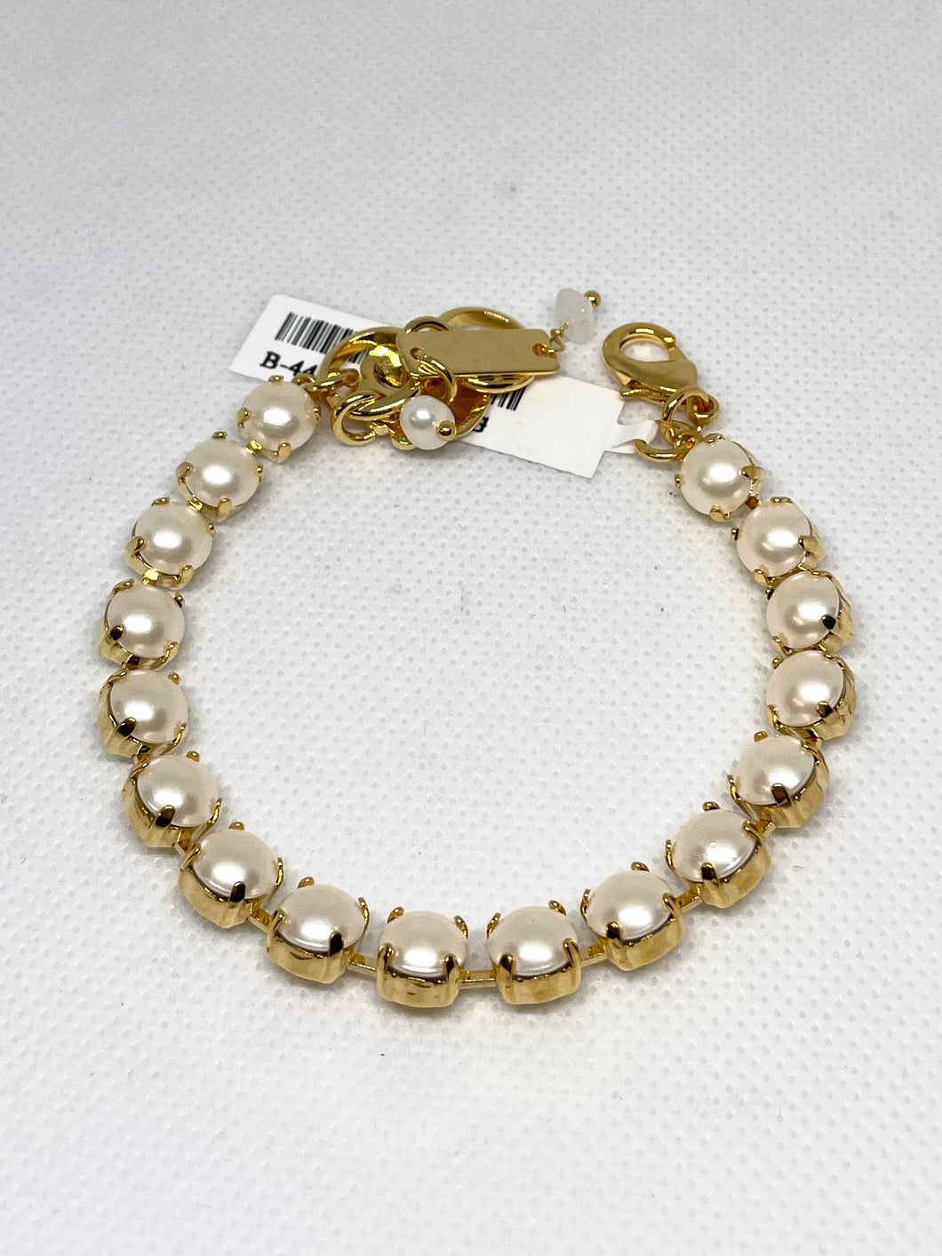 Mariana: Medium Classic Gold Bracelet in “Cream Pearl”