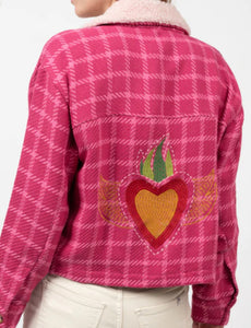 Ivy Jane: Flaming Hearts Plaid Jacket