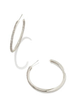 Load image into Gallery viewer, Kendra Scott: Ella Hoop Earrings in White Crystal
