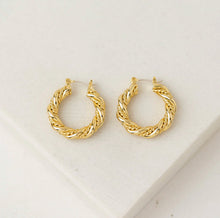 Load image into Gallery viewer, Lovers Tempo: Jessie Gold Hoop Earrings
