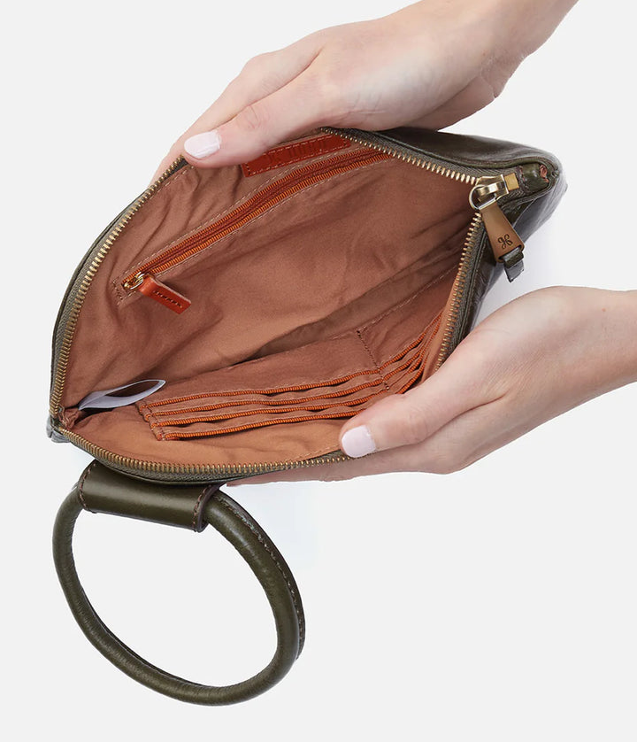 Hobo: Sable Clutch in Deep Moss