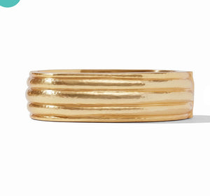 Julie Vos: Havana Statement Hinge Bangle in Gold C
