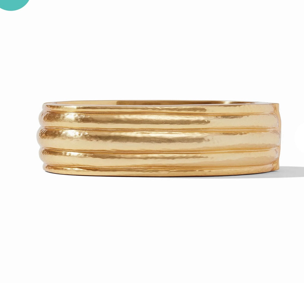 Julie Vos: Havana Statement Hinge Bangle in Gold C