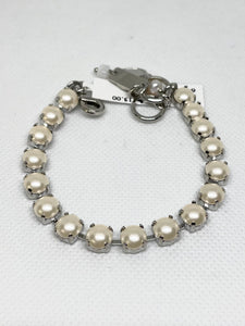 Mariana: Medium Classic Silver Bracelet in “Cream Pearl”