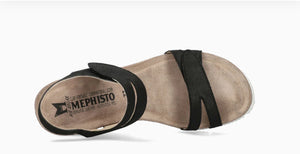 Mephisto: Emelia Sandal with Heel in Black Art8100 5145293