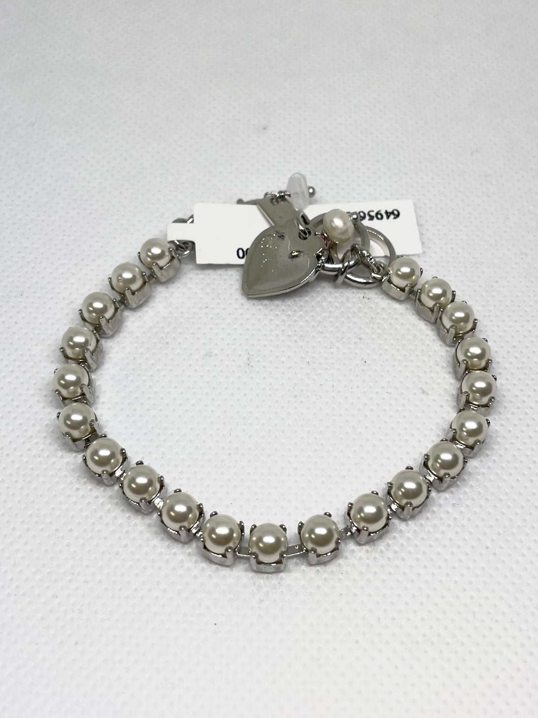 Mariana: Petite Everyday Silver Bracelet in “Cream Pearl”