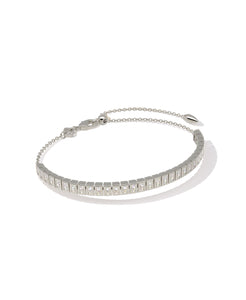 Kendra Scott: Gracie Tennis Bracelet in Silver White Crystal