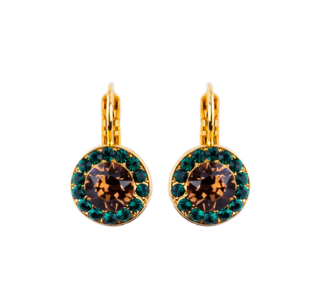Mariana: Medium Pavé Leverback Earrings in 