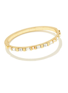 Kendra Scott: Gracie Bangle in Gold White Crystal